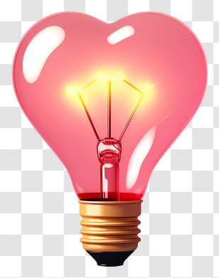 Light Bulb - Heart-Shaped Light Bulb Illustration Transparent PNG