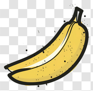 Banana - Cartoon Yellow Banana Illustration Transparent PNG