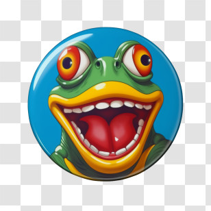 Frog - Happy Green Frog Cartoon Transparent PNG