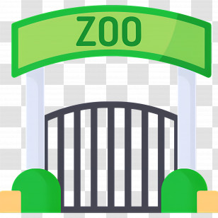 Zoo - Zoo Entrance Gate Cartoon Illustration Transparent PNG