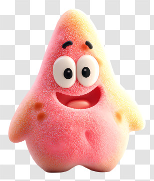 Patrick Star - Happy Pink Cartoon Character Transparent PNG