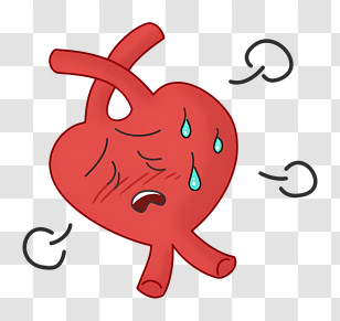 Cartoon - Tired Heart Cartoon Illustration Transparent PNG