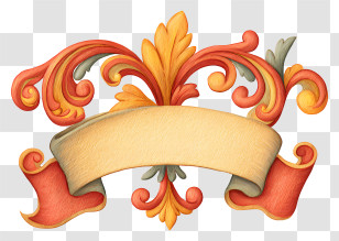 Vintage Scroll Banner - Vintage Ornate Ribbon Banner Transparent PNG
