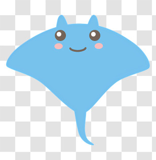 Icon - Blue Stingray Illustration Transparent PNG