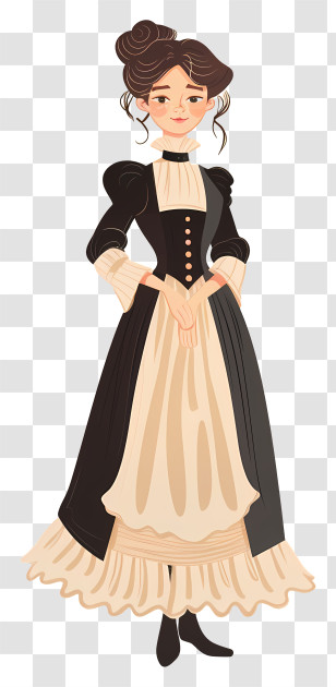 Victorian Woman - Elegant Victorian Woman Transparent PNG