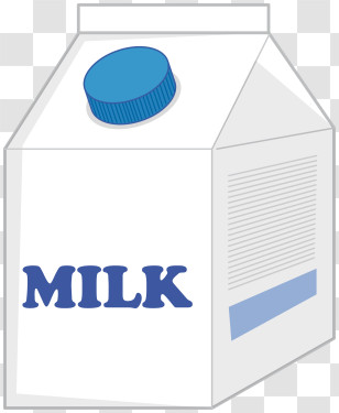 Milk Carton - Milk Carton In Minimal Style Illustration Transparent PNG