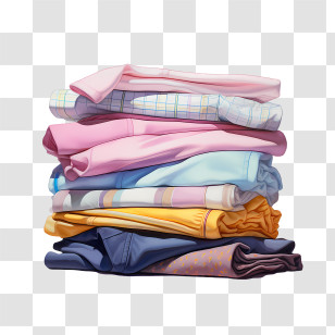 Stack Of Clothes
 - Stacked Colorful Shirts Illustration Transparent PNG