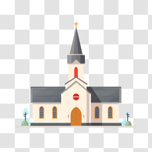 Church - Peaceful Church Building Illustration Transparent PNG