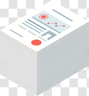 Icon - Stack Of Documents For Business Or Study Transparent PNG