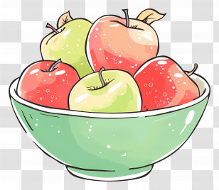 Bowl Of Apples - Bowl Of Fresh Apples Transparent PNG