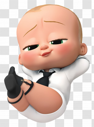 The Boss Baby - Cute Baby In Suit Cartoon Transparent PNG