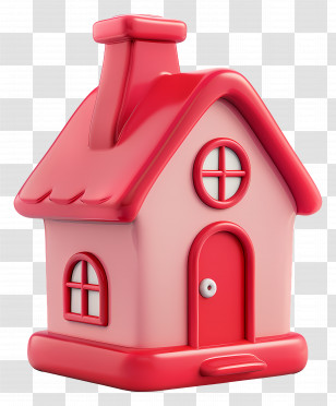 Home - Adorable Red Miniature House Design Transparent PNG