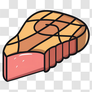 Cartoon Steak - Grilled Steak With Grill Marks Transparent PNG