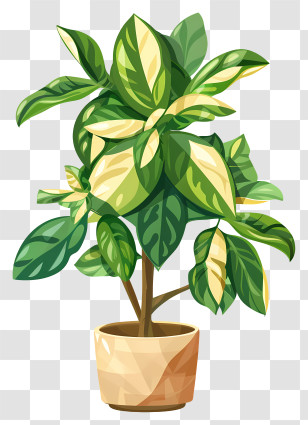 Indoor Plants - Potted Green Plant For Home Decoration Transparent PNG