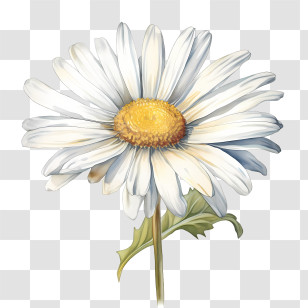 Daisy Flower - White Daisy Flower Illustration Transparent PNG