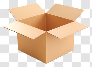 Cardbox Open - Open Brown Cardboard Box Illustration Transparent PNG