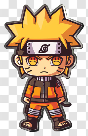 Naruto - Anime Character With Yellow Hair Transparent PNG