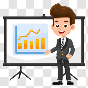 Business Report Presentation - Businessman Giving Presentation Transparent PNG