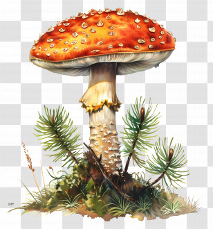 Button Mushroom - Fly Agaric Mushroom Illustration Transparent PNG