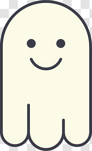 Web - Smiling Ghost Cartoon Character Transparent PNG