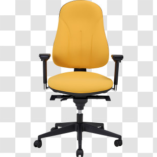 Gaming Chair - Bright Yellow Office Chair Transparent PNG