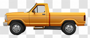 Pickup Truck Side View - Yellow Pickup Truck Illustration Transparent PNG