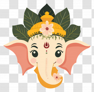 Ganesh Chaturthi - Ganesha Illustration Transparent PNG
