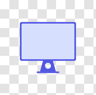 Icon - Blue Computer Monitor Icon Transparent PNG