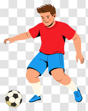 Man Playing Football - Soccer Player In Action Transparent PNG