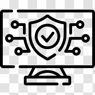 Cybersecurity - Computer Security Shield Icon Transparent PNG