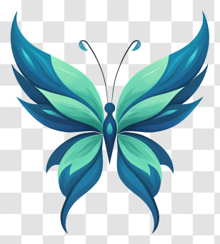 Butterfly Icon - Colorful Blue Butterfly Transparent PNG