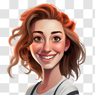 Smiling Girl
 - Smiling Animated Woman Portrait Illustration Transparent PNG