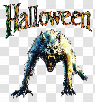 Halloween - Scary Halloween Werewolf Art Transparent PNG