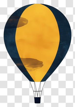 Hot Air Balloon - Yellow And Blue Hot Air Balloon In The Sky Transparent PNG