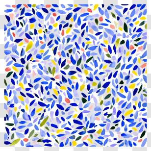Blue Confetti - Colorful Leaf Pattern Background Transparent PNG