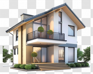 Modern House - Modern Two-Story House Transparent PNG
