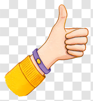 Hand With Thumbs Up - Thumbs Up Gesture Illustration Transparent PNG