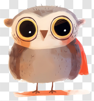 Baby Owl - Cute Owl With Big Eyes Transparent PNG