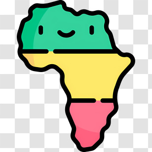 Africa Map - Smiling Africa Map Transparent PNG
