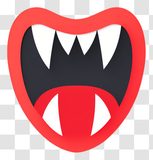 Spooky Vampire Fangs - Open Vampire Mouth With Fangs Transparent PNG