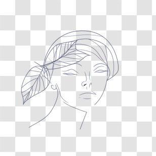 Girl
 - Minimalist Line Drawing Of Woman Transparent PNG