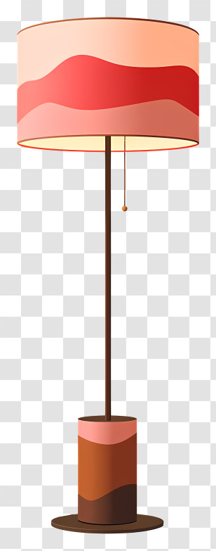 Chinese Lampion - Modern Floor Lamp With Artistic Shade Transparent PNG