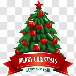 New Year's Day Christmas Card Wish - Evergreen - Chrsitmas Transparent PNG