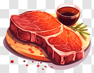 As An Ai Text Based Model - Raw Steak Illustration With Herbs Transparent PNG