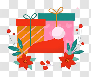 Christmas Gifts - Christmas Gifts And Decorations Transparent PNG