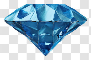Diamond - Shining Blue Gem Illustration Transparent PNG