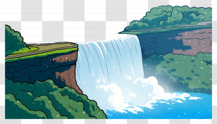 Niagara Falls - Serene Waterfall In Nature Transparent PNG