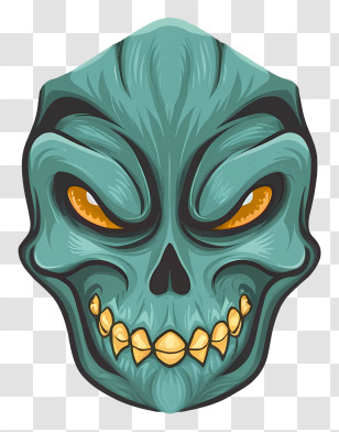 Green Skull - Green Skull Mask Transparent PNG
