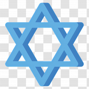Star Of David - Blue Star Of David Religious Symbol Transparent PNG