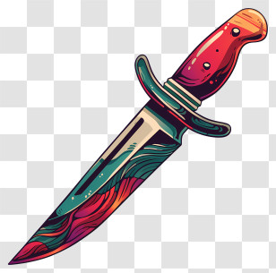 Tactical Knife - Colorful Knife Transparent PNG
